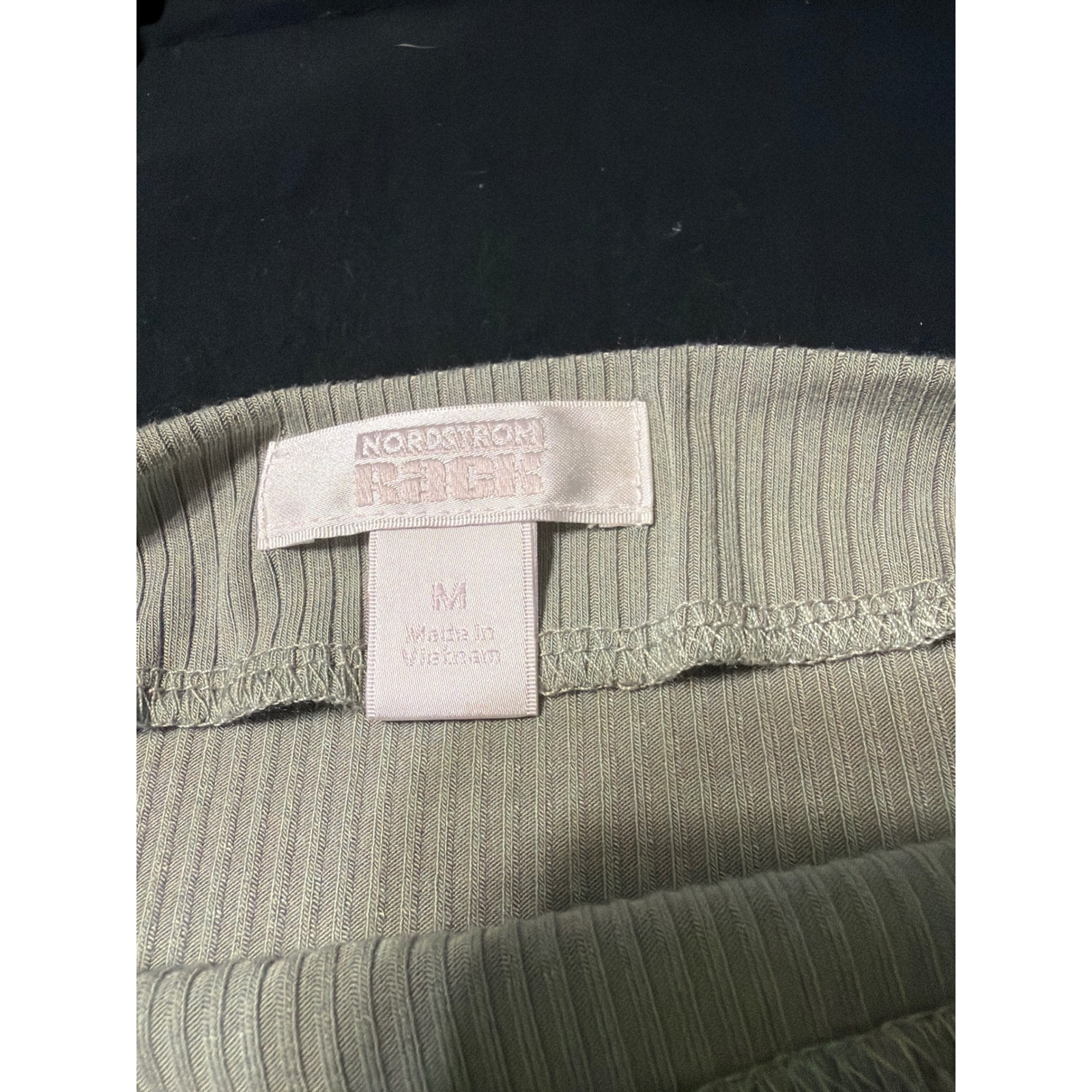 Nordstrom Rack Sage Green Ribbed Knit Boat Neck Short Sleeve Top Nwt Womens Xl — image 2 of 6